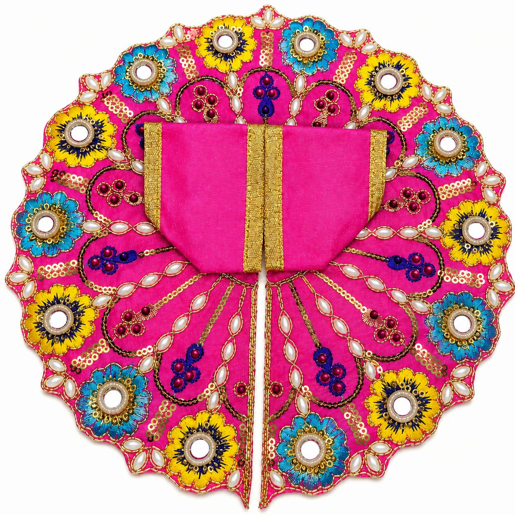 Pink Laddu Gopal Poshak | Krishna Ji Embroidered Dress