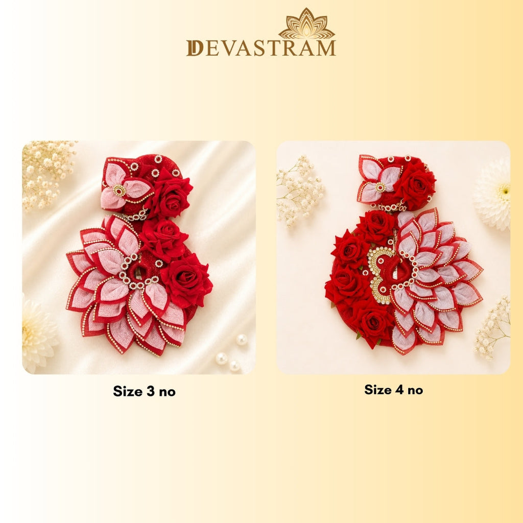Red Rose Laddu Gopal Dress