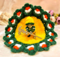 Green & Yellow Woollen Laddu Gopal Dress
