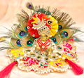 Multi-Color Peacock Laddu Gopal Dress (4 piece Set )