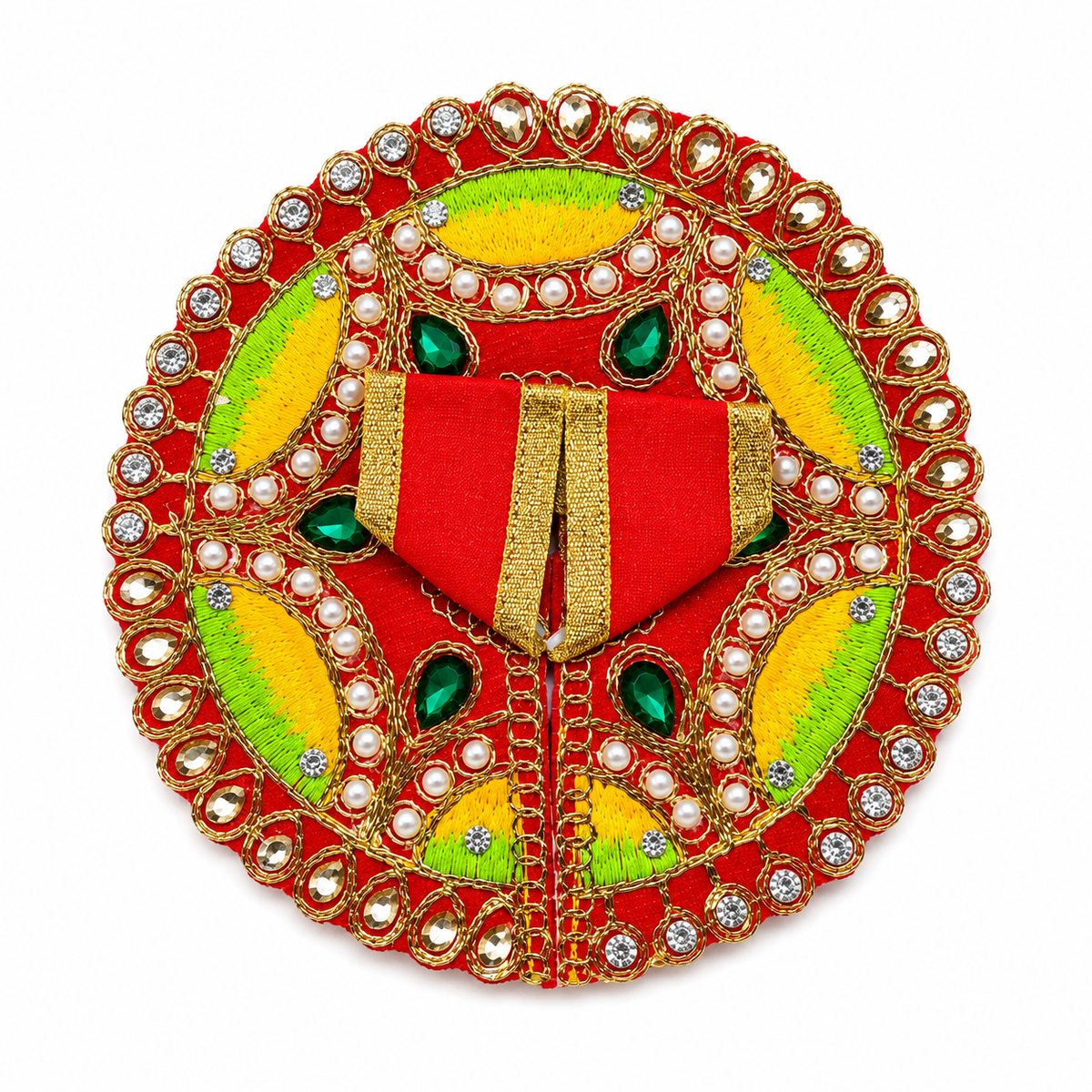 Royal Red Heavy Designer Poshak for Laddu Gopal Ji