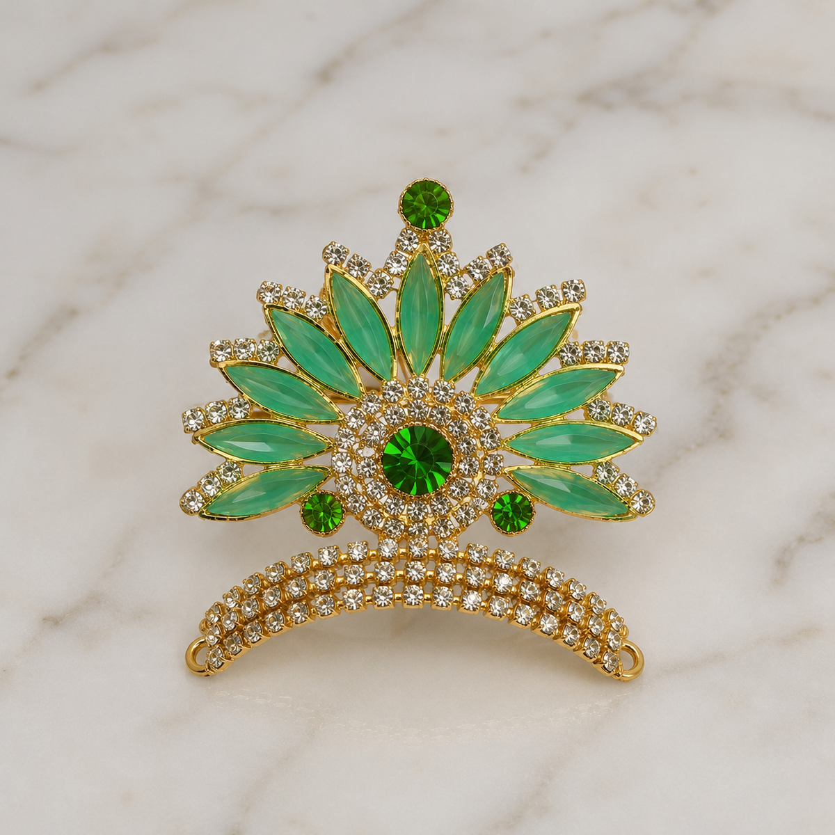 Green Lotus Krishna Ji Mukut