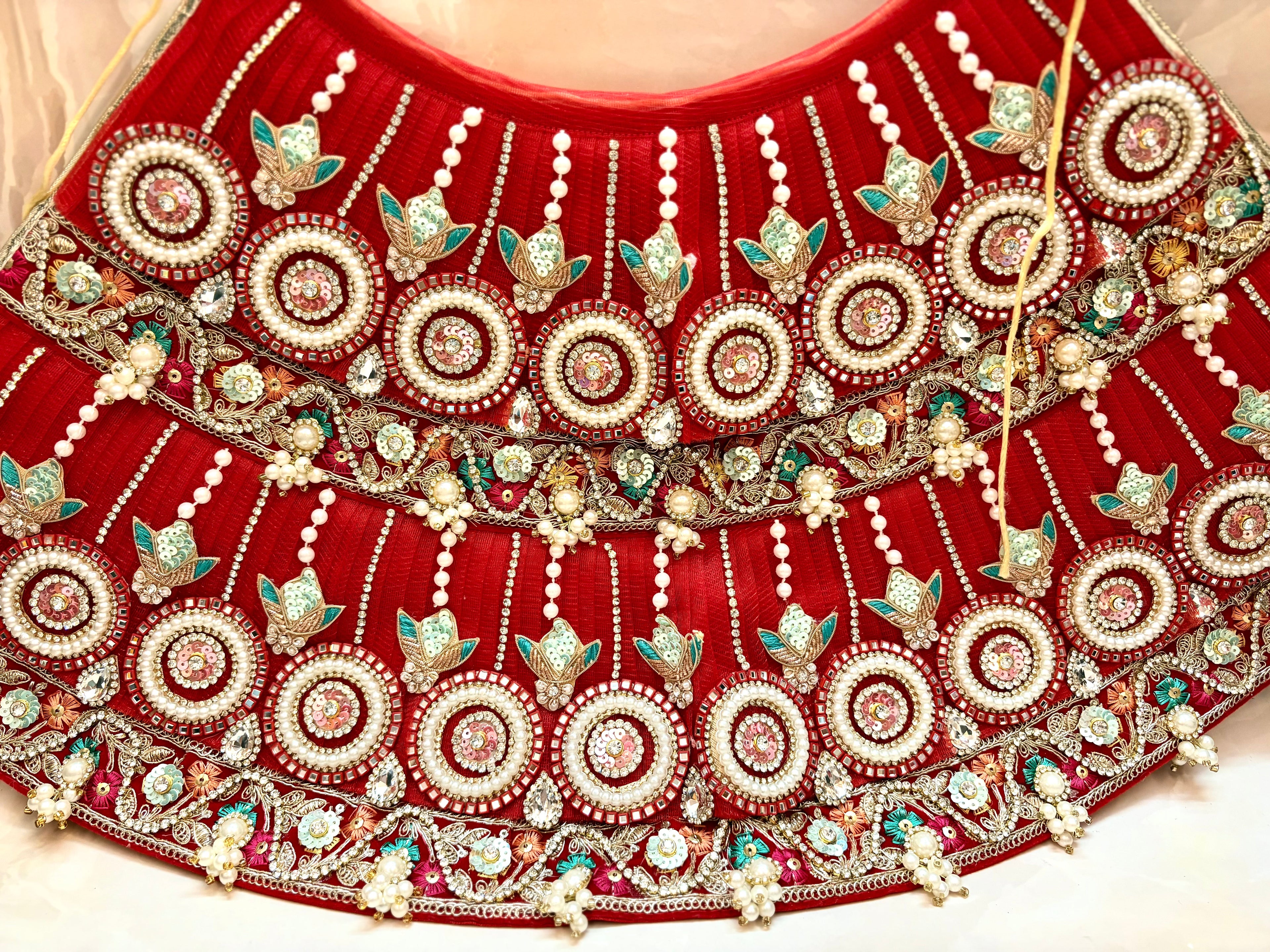 Luxe - Durga Maa Trishakti Mata Rani Lehenga, choli & duppatta- 3 piece set