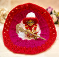Red & Pink Lotus Woollen Laddu Gopal Dress