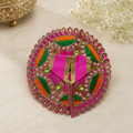 Laddu Gopal Pink Multicolor Pearl & Stone Designer Poshak