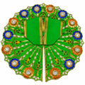 Green Krishna Ji Poshak dress for Laddu Gopal shringar