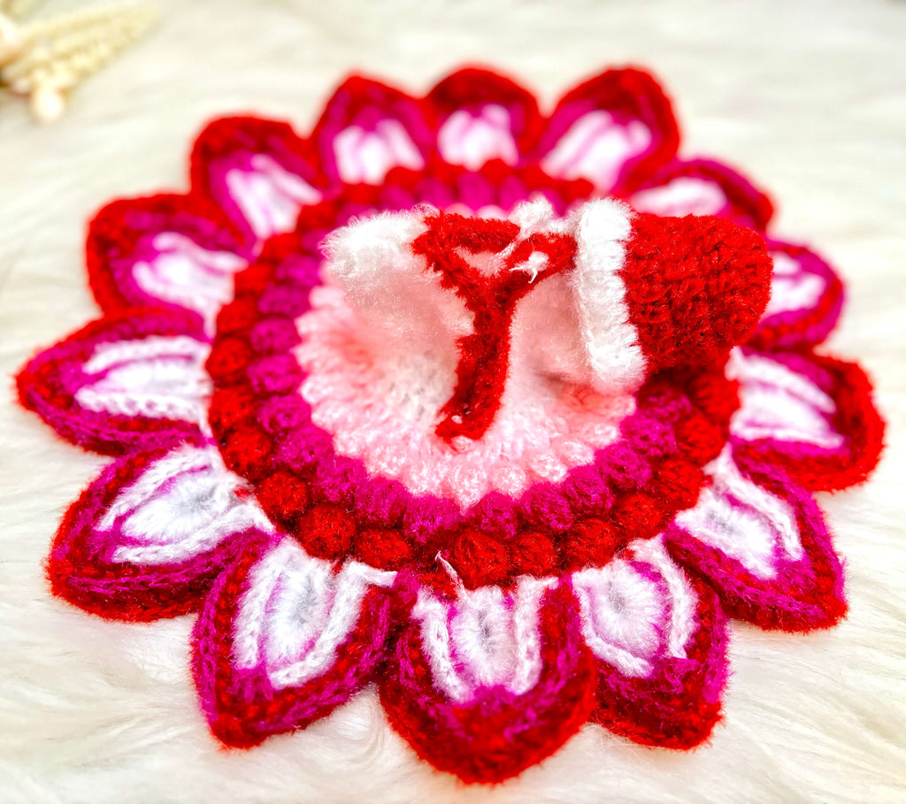 Pink Woollen Laddu Gopal Dress
