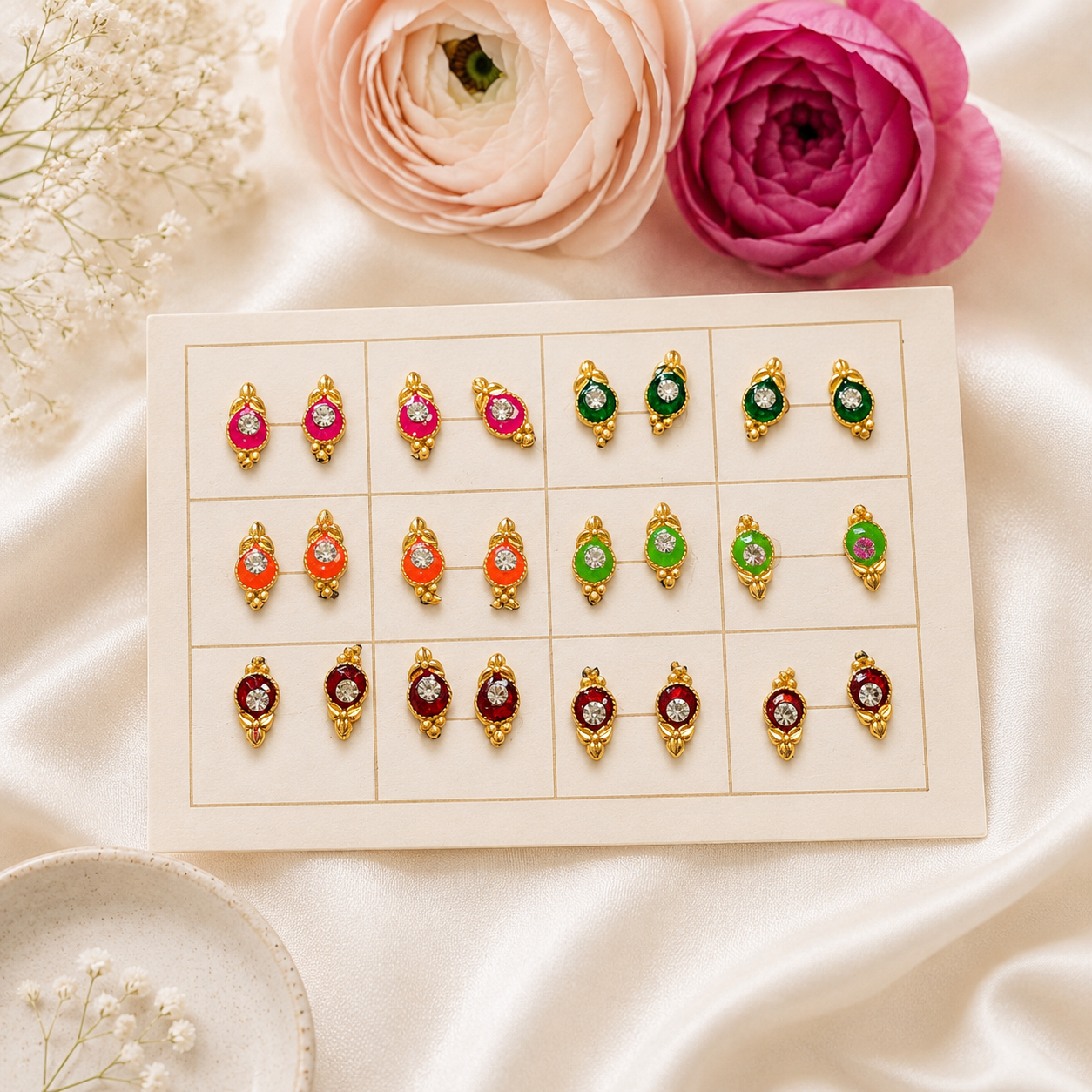 Madhav Jyoti Earrings(Pack of 12)
