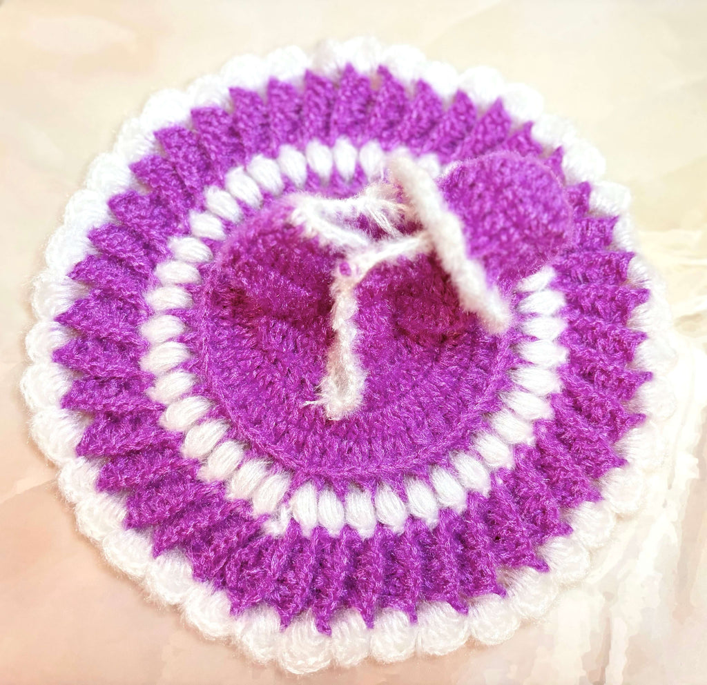 Lavendar Woollen Laddu Gopal Dress