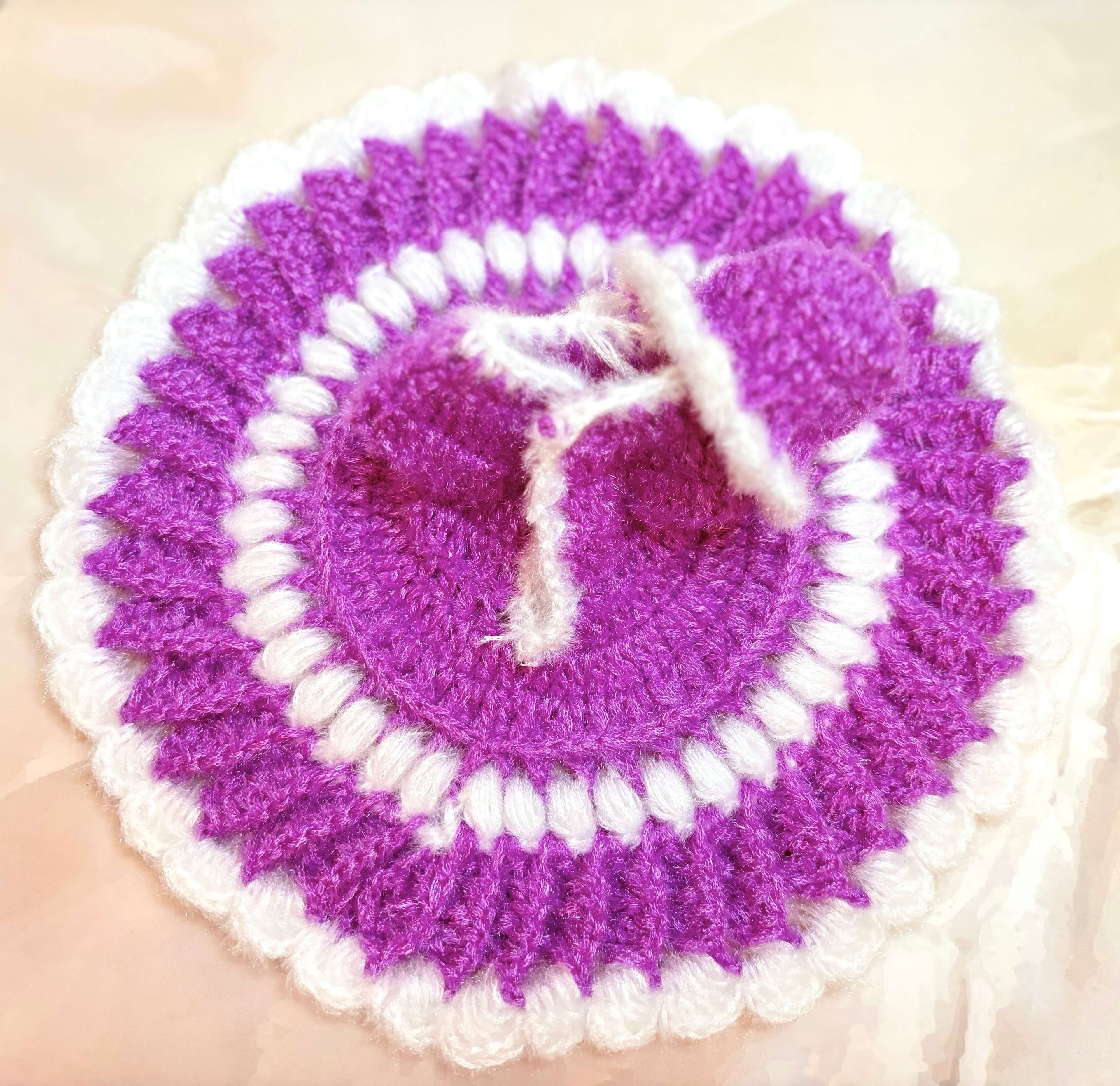 Lavendar Woollen Laddu Gopal Dress