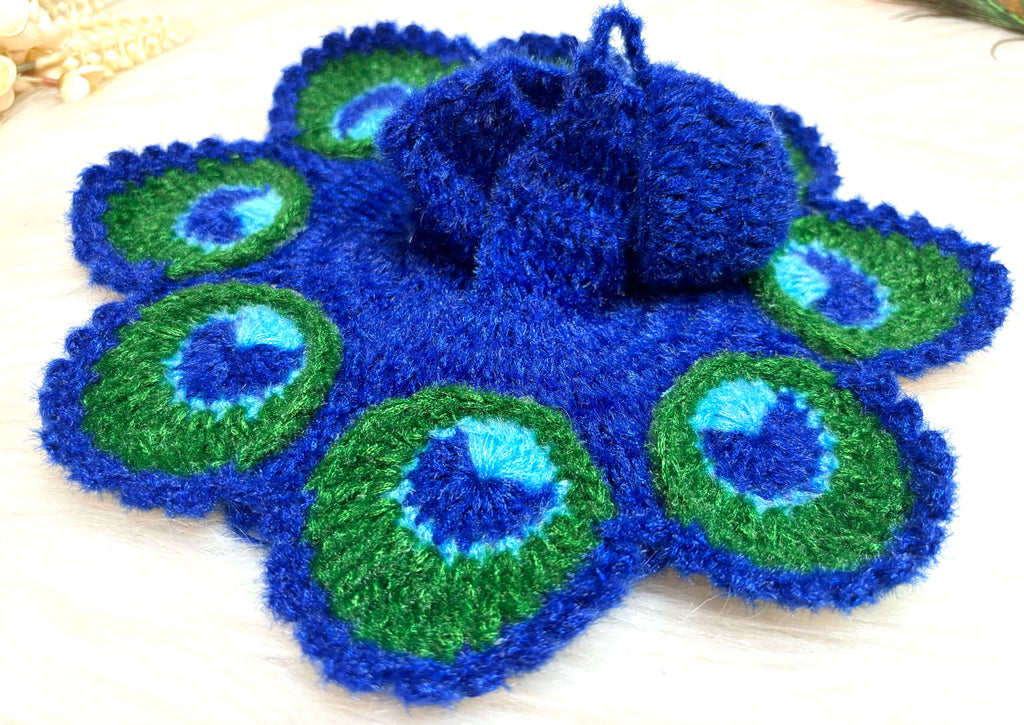 Peacock Woollen Laddu Gopal Dress