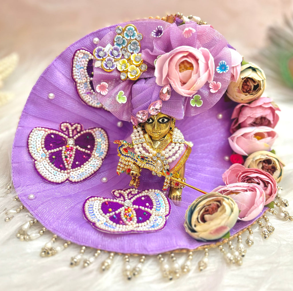 Purple Butterfly Laddu Gopal Dress