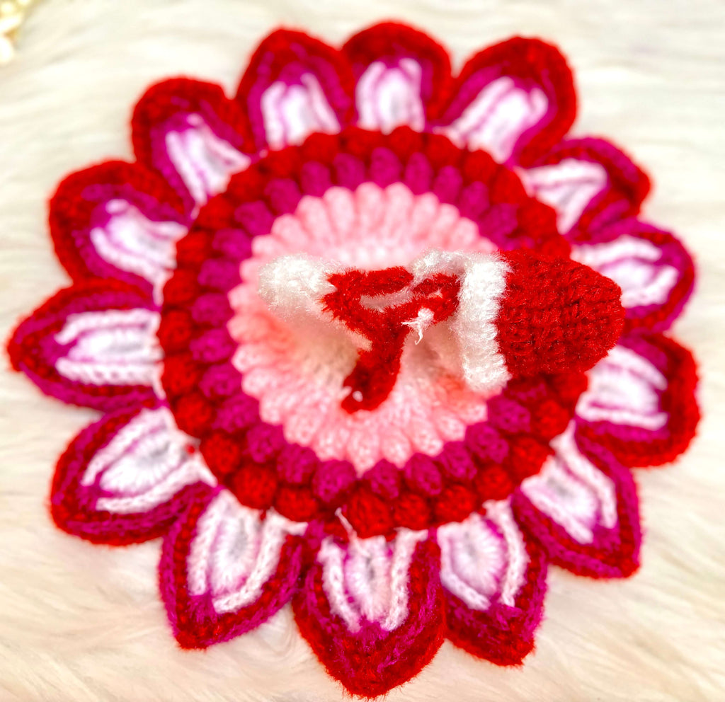 Pink Woollen Laddu Gopal Dress