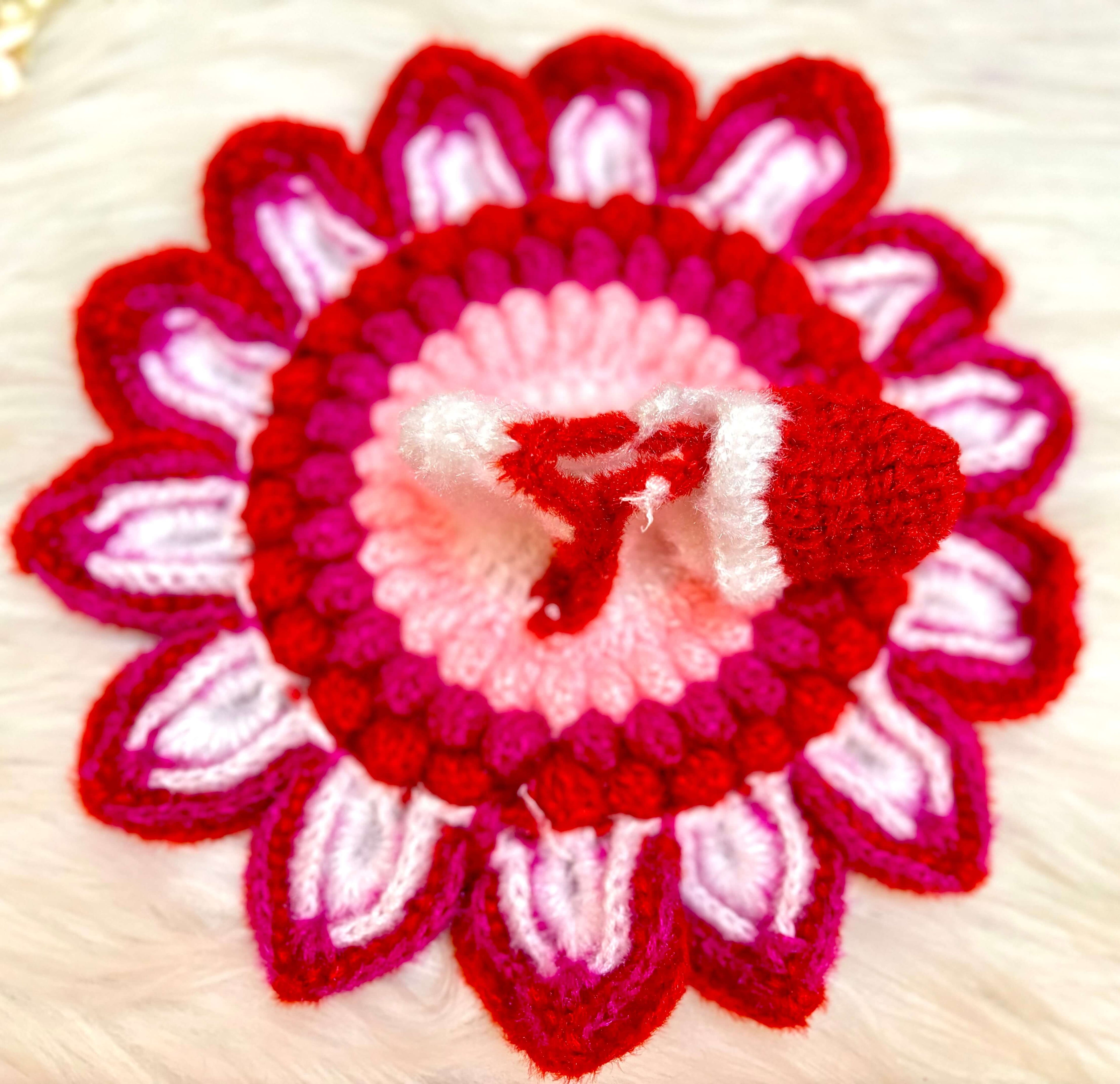 Pink Woollen Laddu Gopal Dress