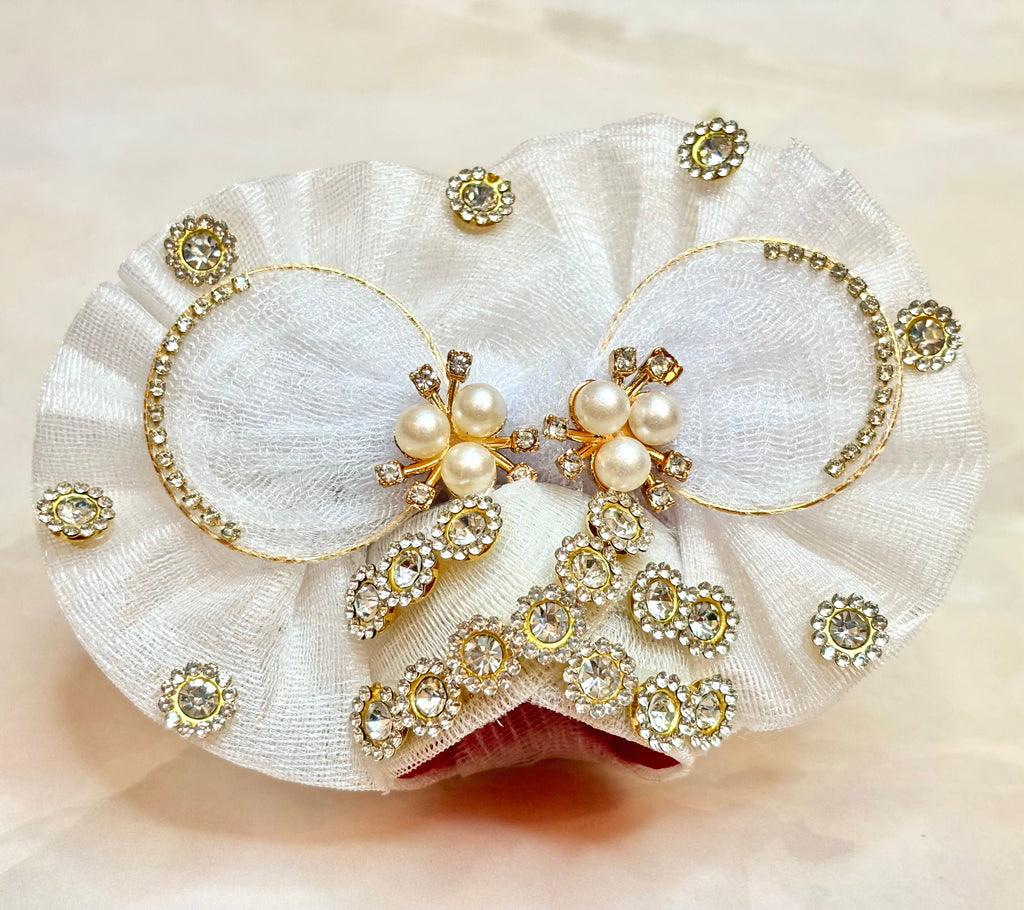 Sharad Purnima Special - Sparkling White Laddu Gopal Dress