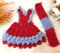 Red Woollen Mata Rani Lehenga,Choli & Patka
