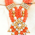 Light Orange Jerken Necklace / Haar for Mata Rani, Laddu Gopal, RK (5no - 7n0)