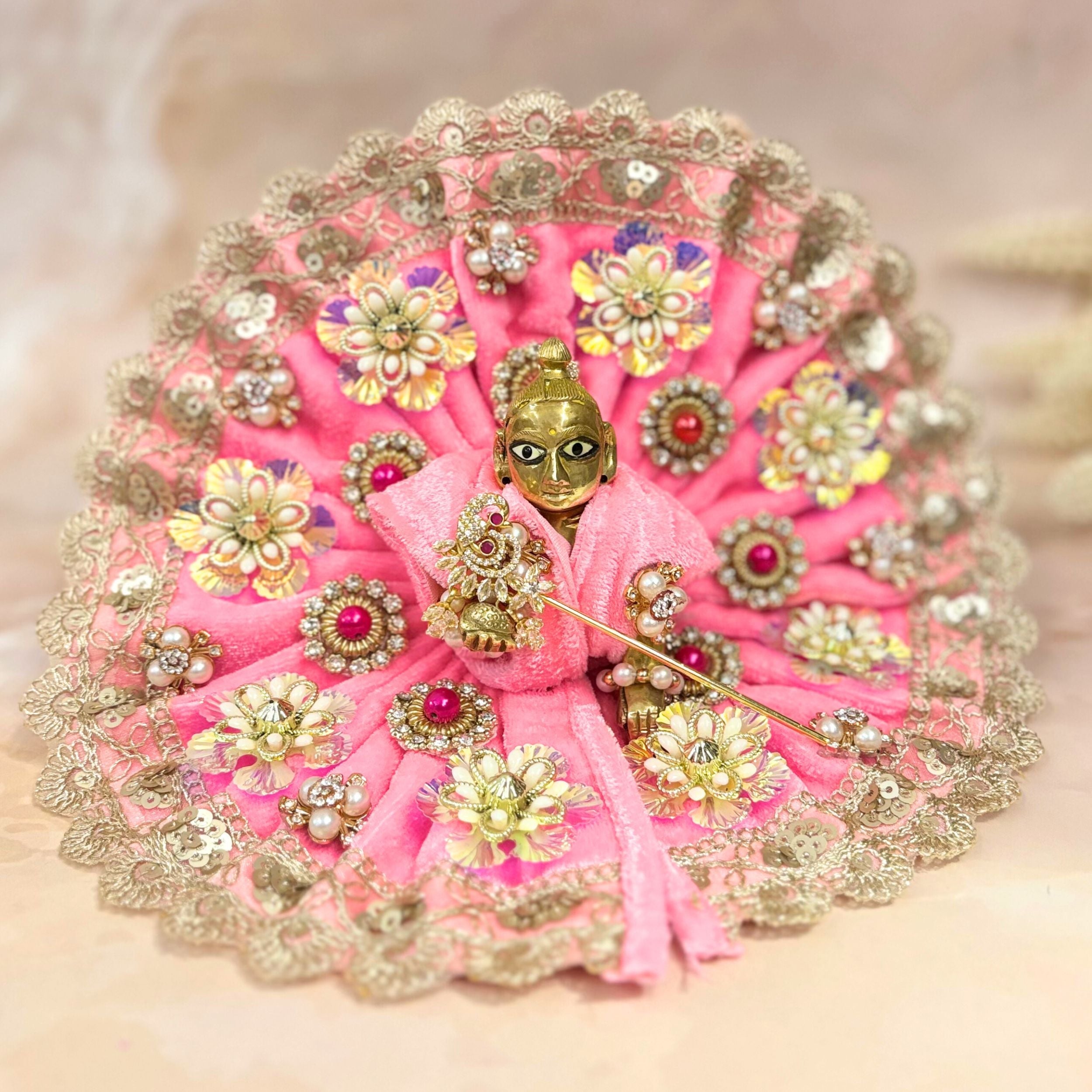 Maniratna Velvet Laddu Gopal Dress Combo – Set of 4