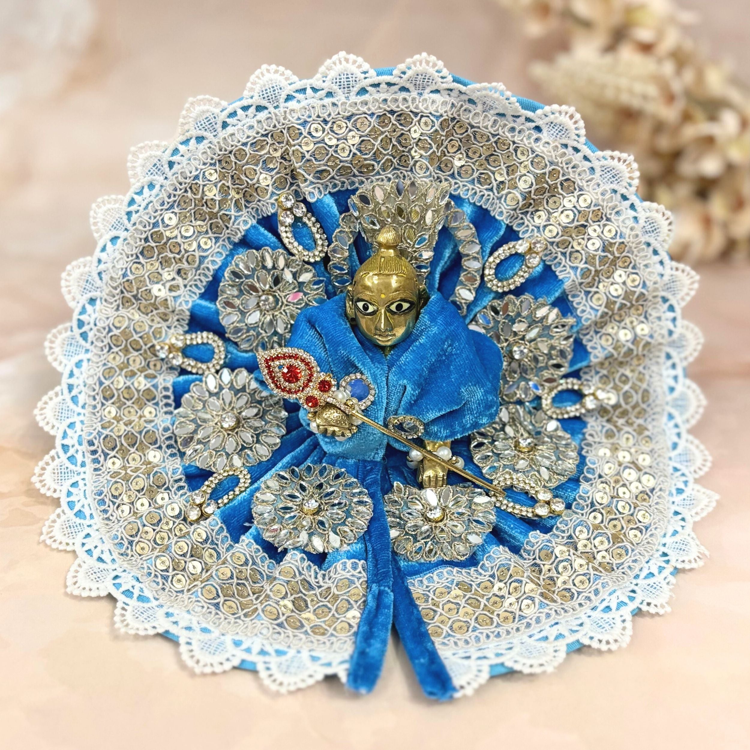 Maniratna Velvet Laddu Gopal Dress Combo – Set of 4
