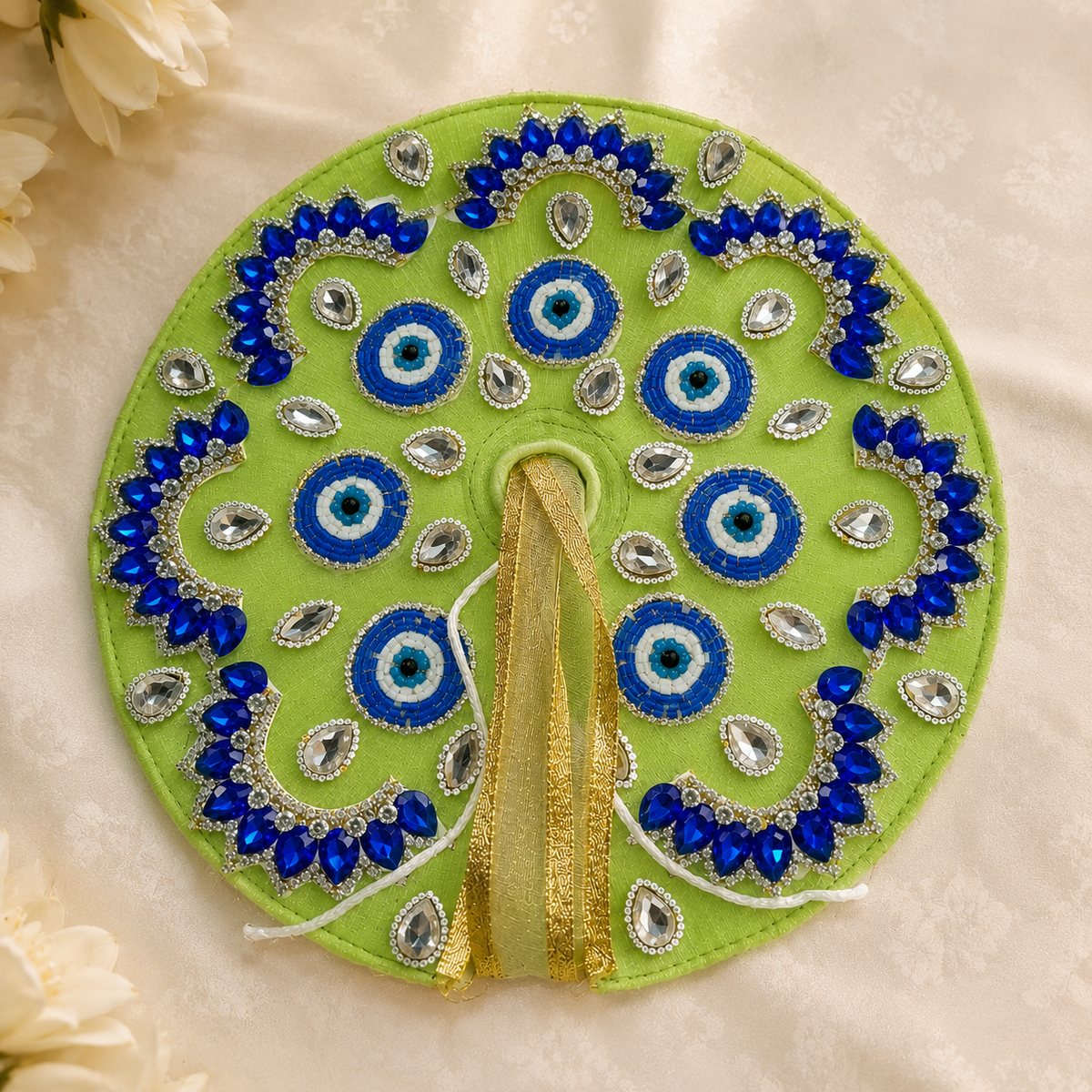 Green Laddu Gopal Poshak | Krishna Ji Designer Dress
