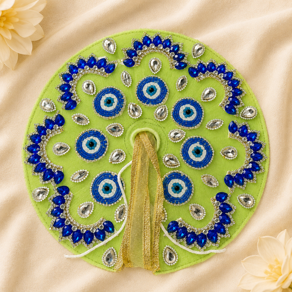 Green Laddu Gopal Poshak | Krishna Ji Designer Dress