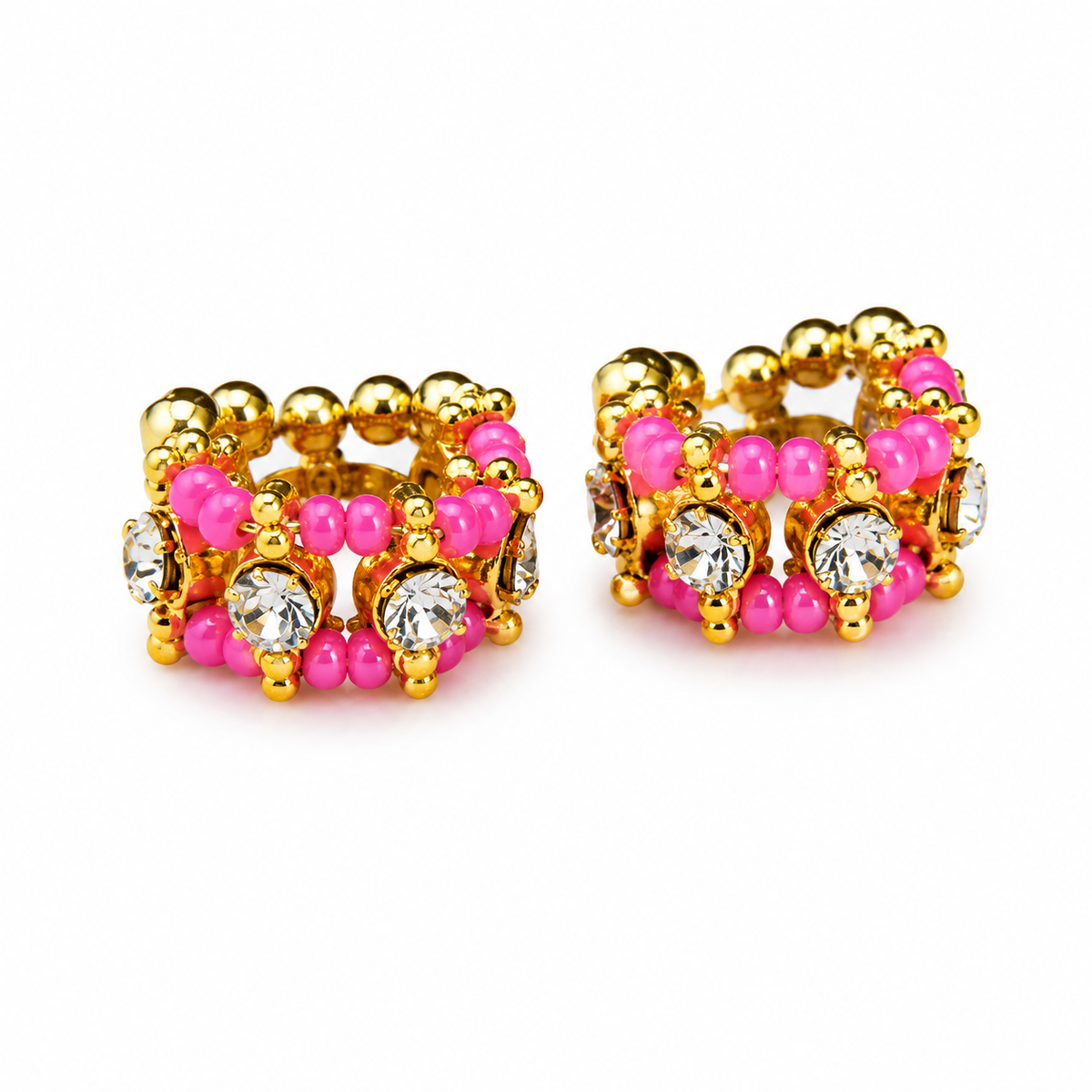 Pink Beaded Golden Chudi for Laddu Gopal Ji