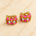 Pink beaded golden chudi for Laddu Gopal Ji hand shringar