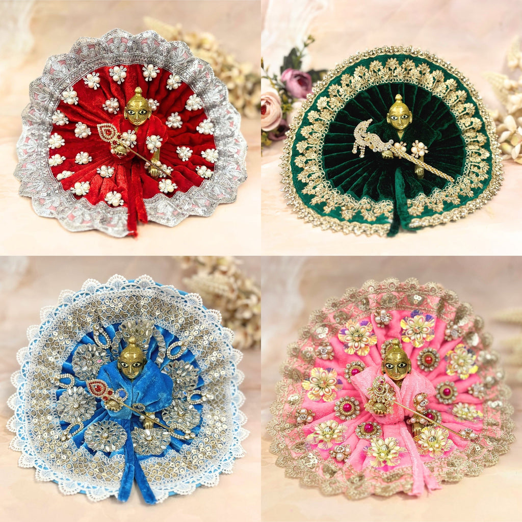 Maniratna Velvet Laddu Gopal Dress Combo – Set of 4