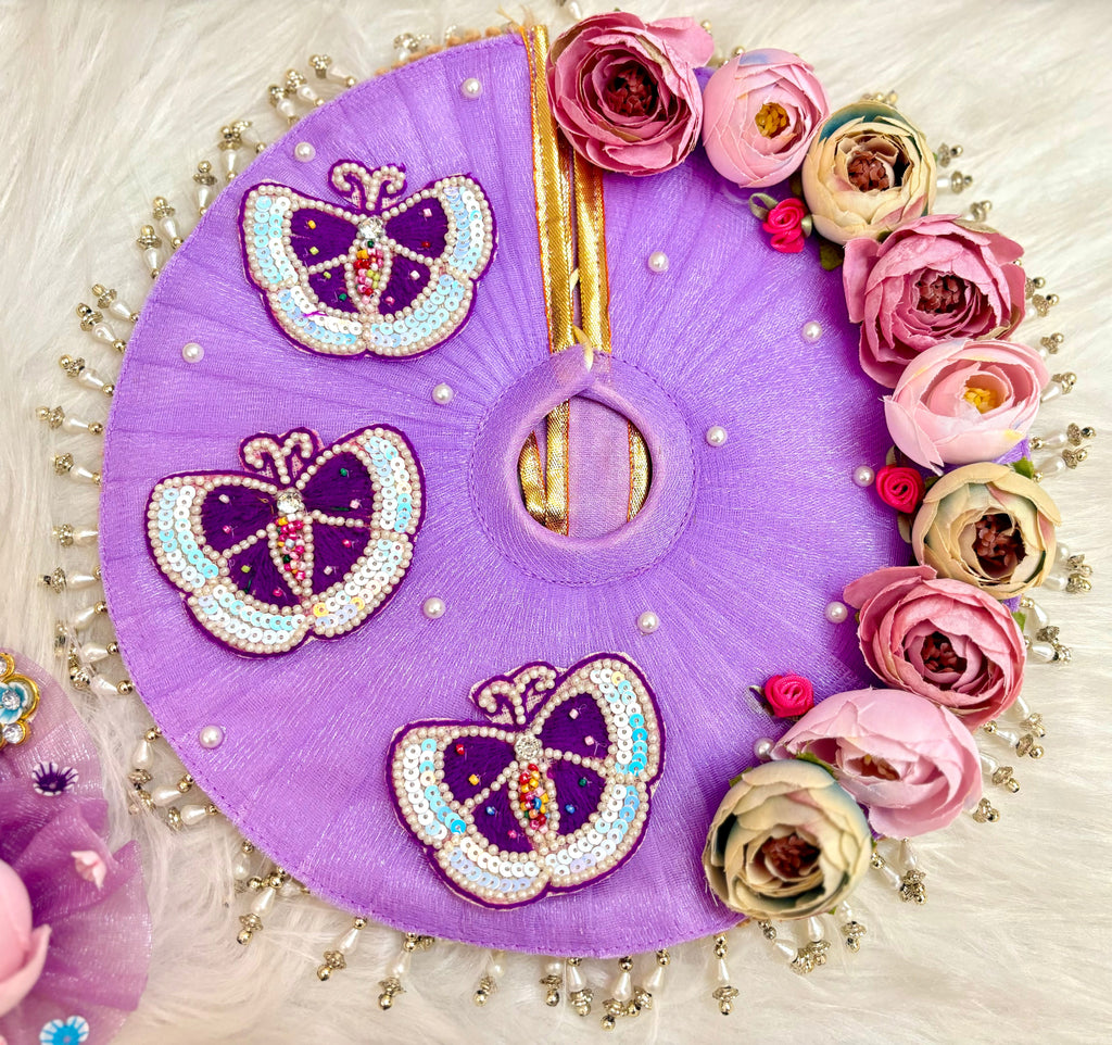 Purple Butterfly Laddu Gopal Dress