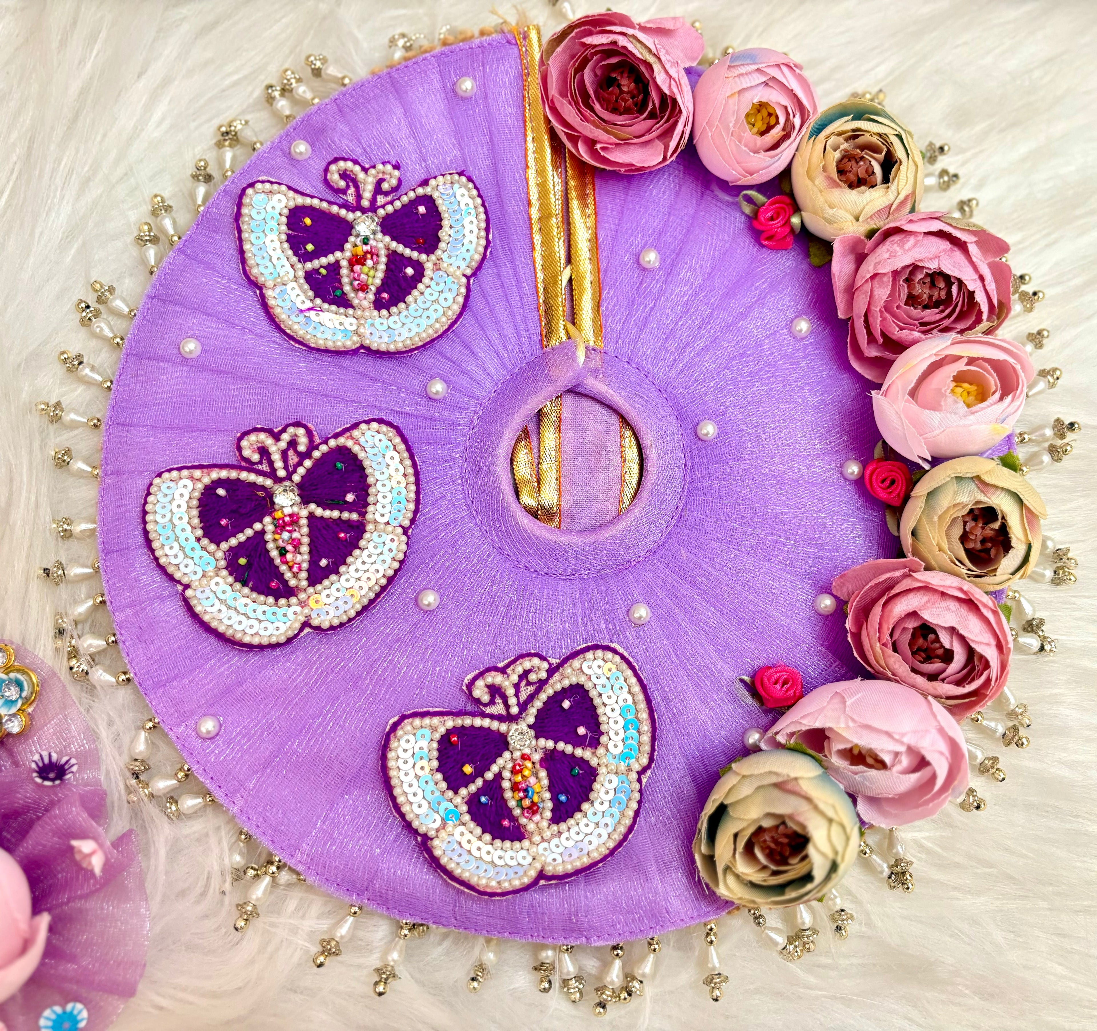 Purple Butterfly Laddu Gopal Dress