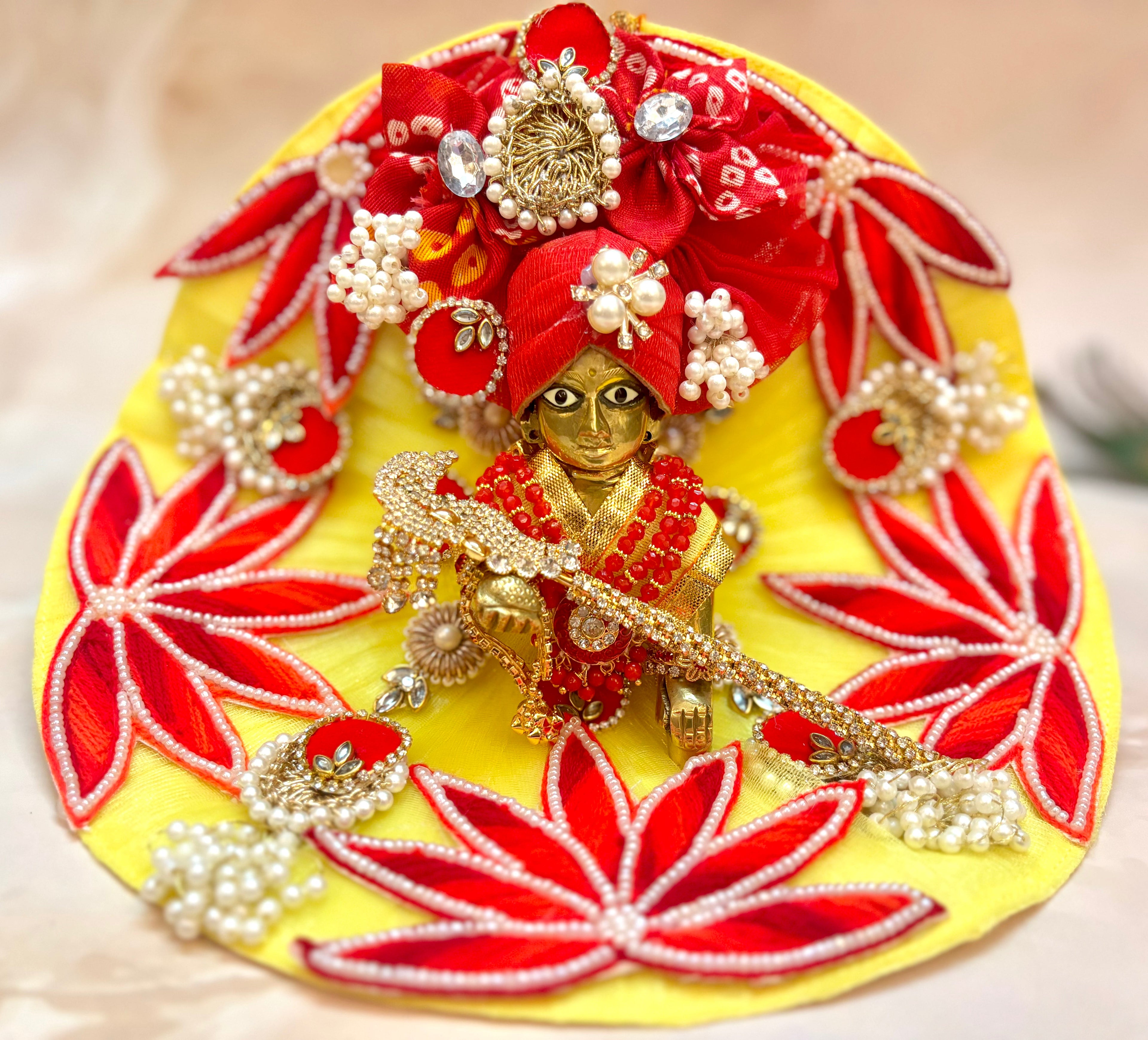 Red Lotus Laddu Gopal Dresss