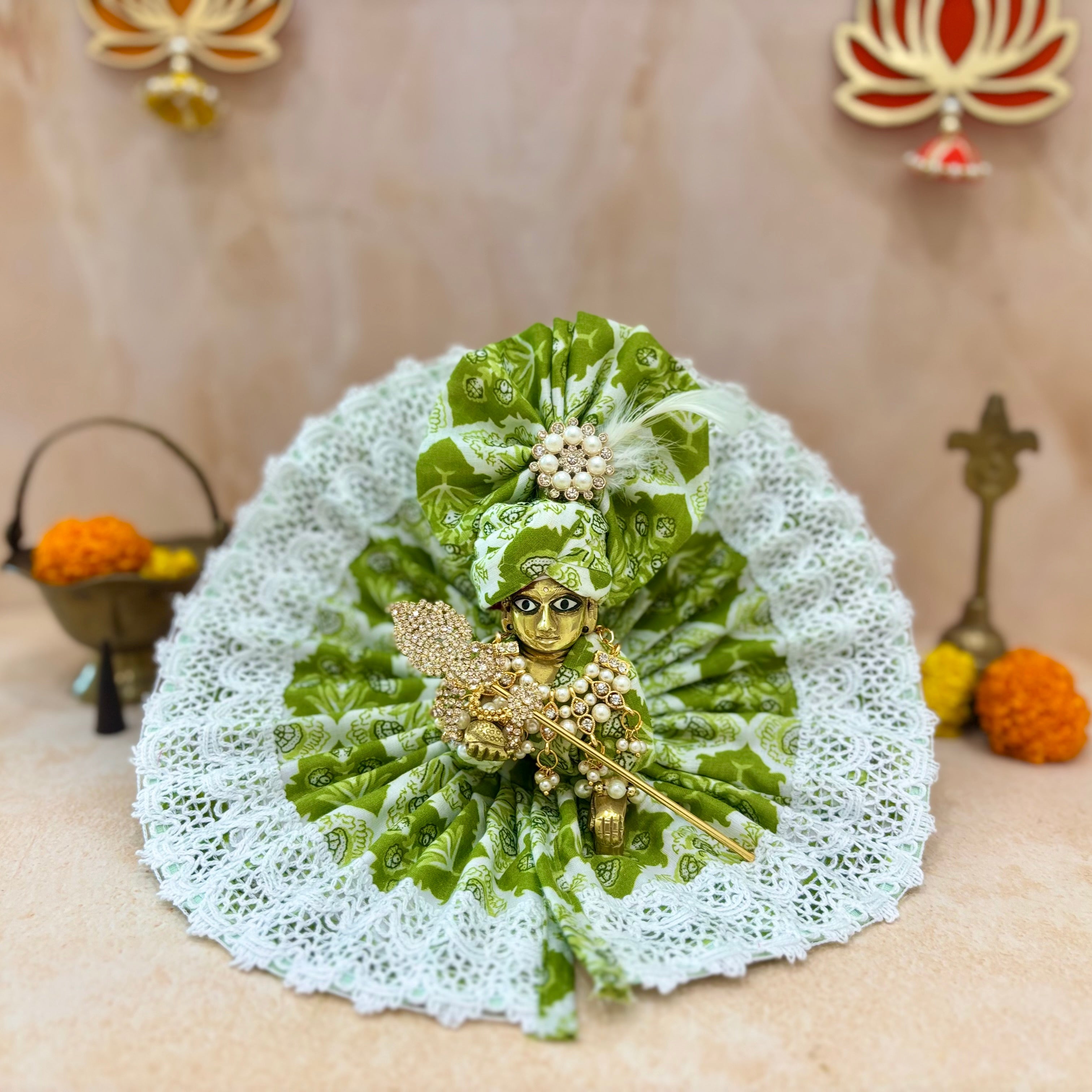 Hari Radha Laddu Gopal Dress (Pack of 2)