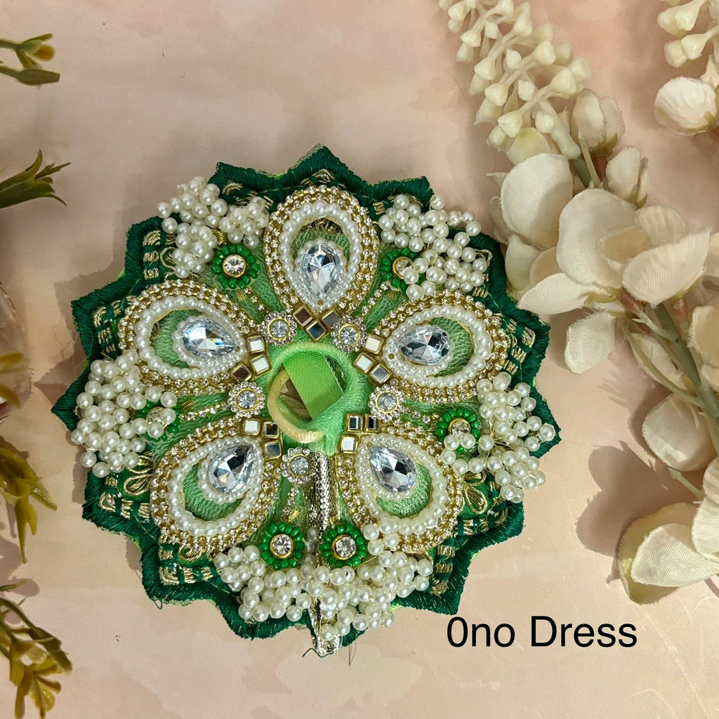 Teej Special Green Laddu Gopal Dress