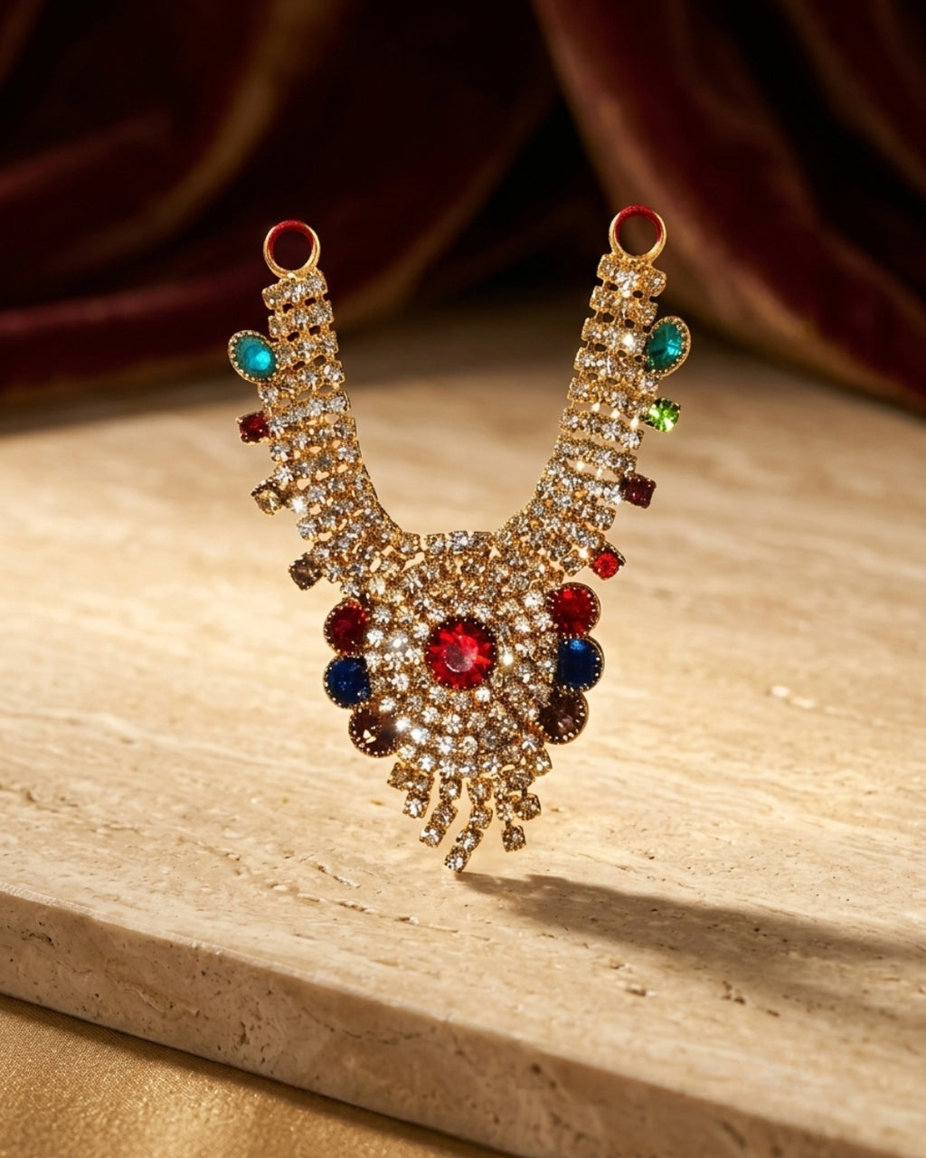 Multicolour Stone Statement Necklace