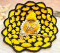 Yellow & Black Woollen Laddu Gopal Dress