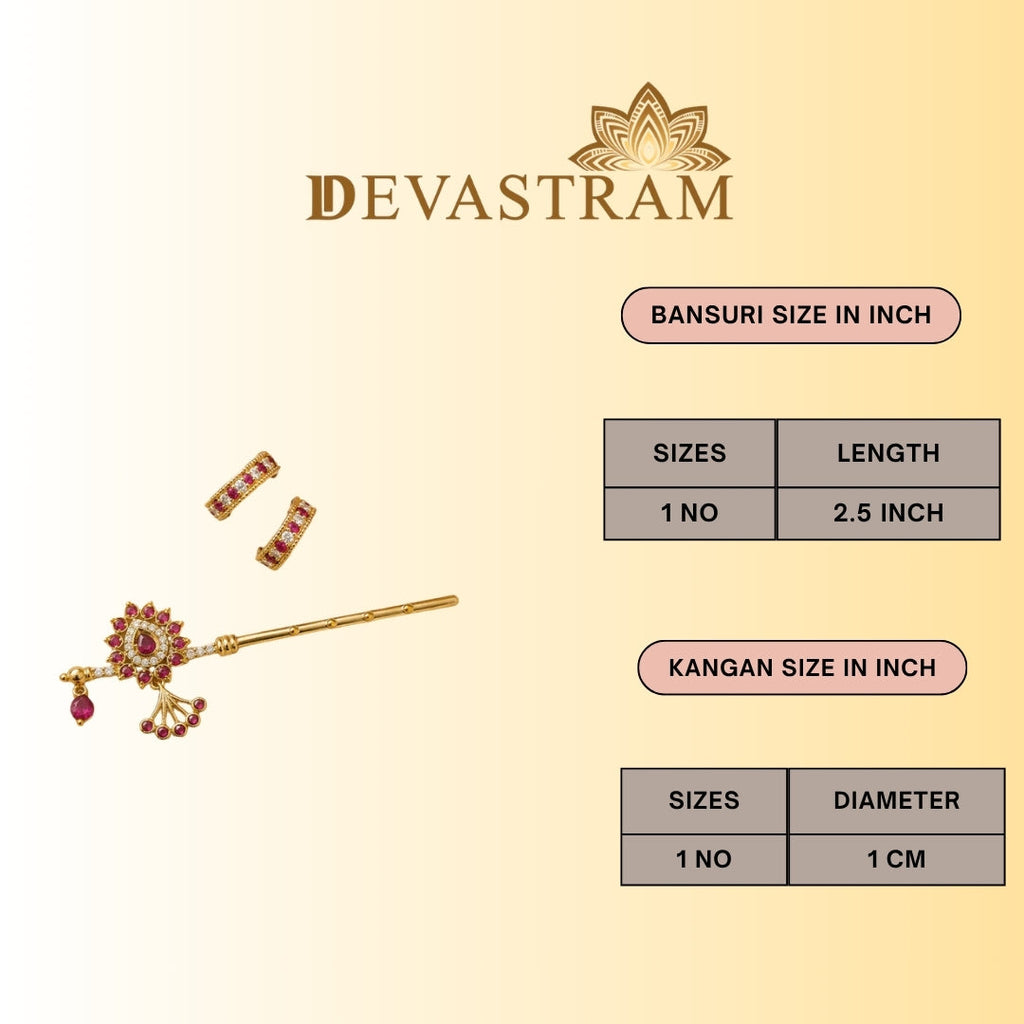 Ruby Rang Basuri Shringar Set